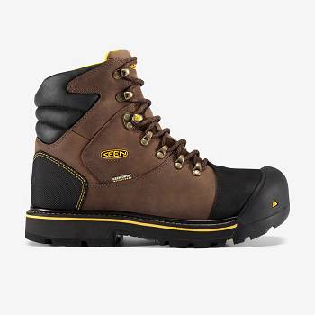 KEEN Férfi Milwaukee Waterproof (Steel Toe) Munkavédelmi Bakancs Sötét Barna